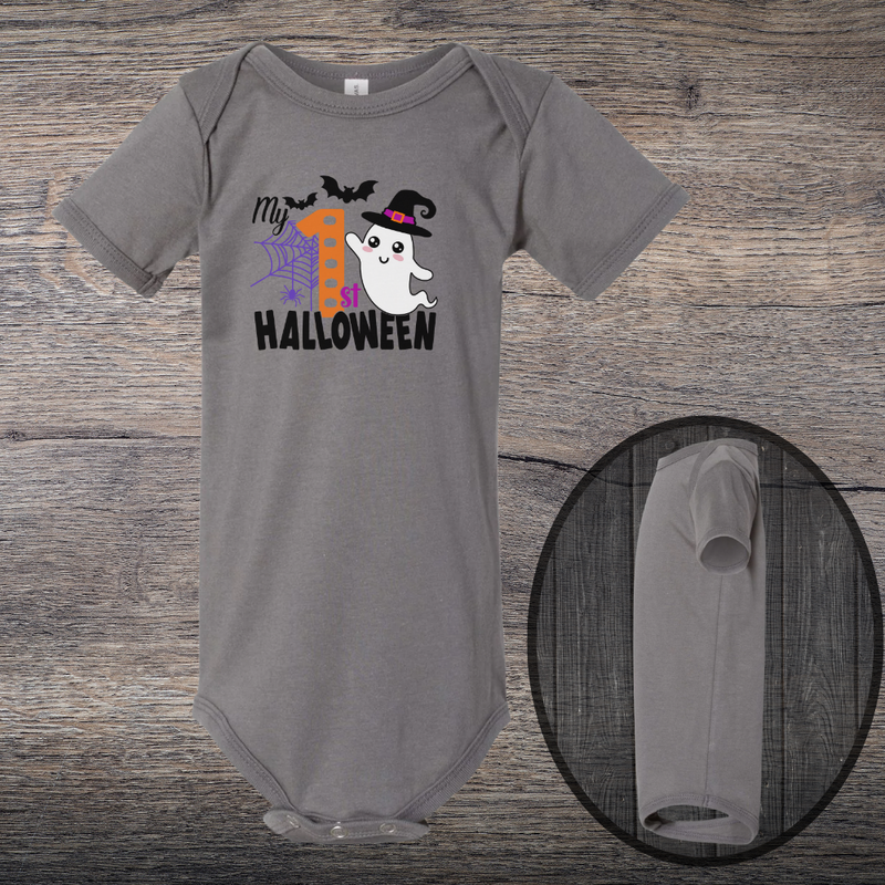 My First Halloween Bella + Canvas Onesie | Boy & Girl Designs