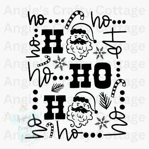 Ho Ho Ho Digital PNG File Angie's Crafty Cottage