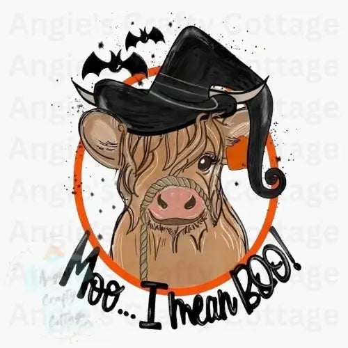 Moo I Mean Boo Digital Download Angie's Crafty Cottage