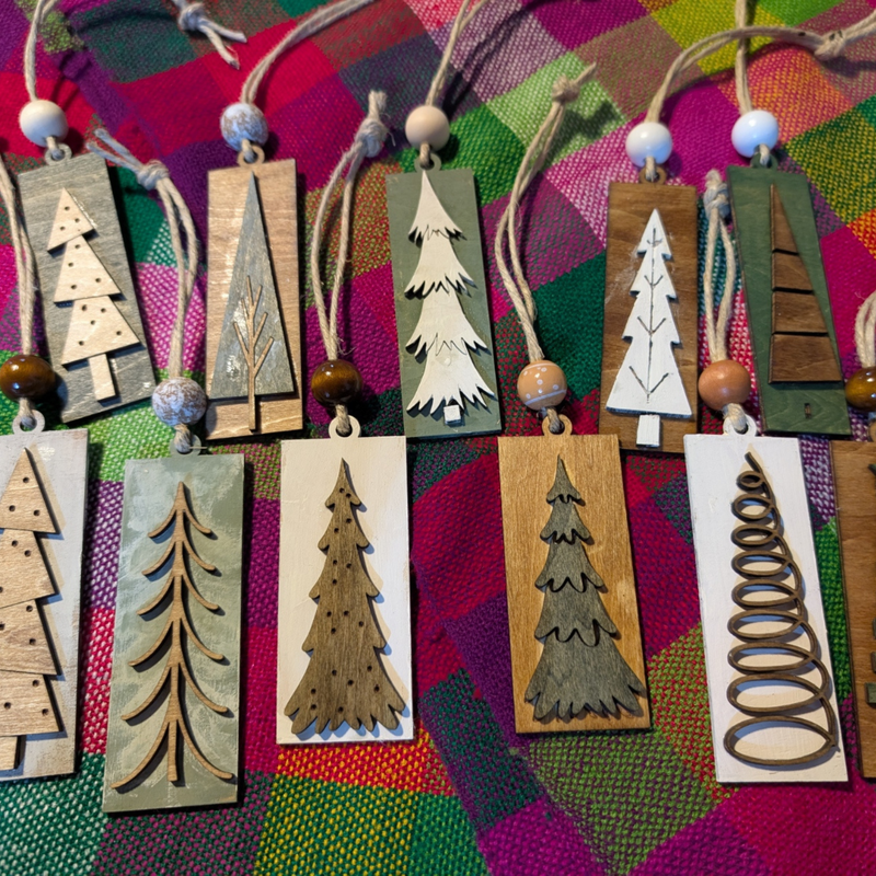 Handcrafted Wooden Tree Tags – Ornaments, Stocking Accents & Gift Toppers