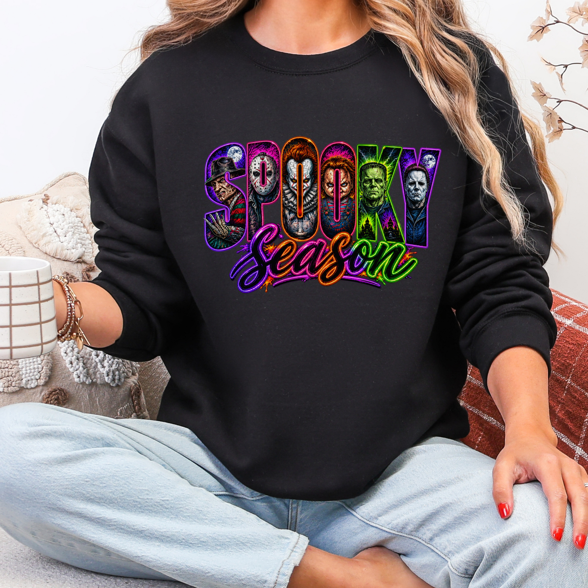 Spooky Season Horror Halloween Tee or Sweatshirt