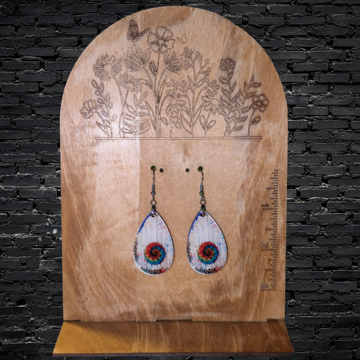Tie Dye - Double-Sided Teardrop Sublimation Earrings
