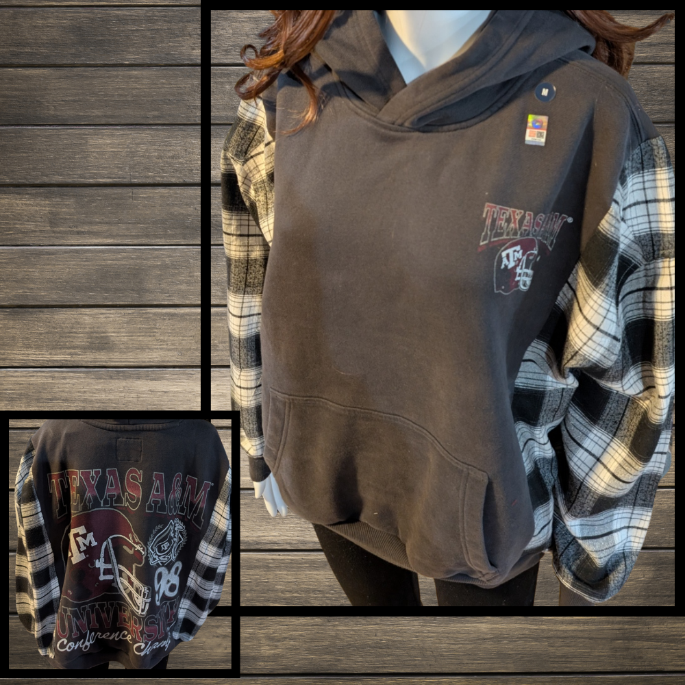 Create Your OWN Custom Upcycled Flannel Sleeve Tee or Sweatshirt