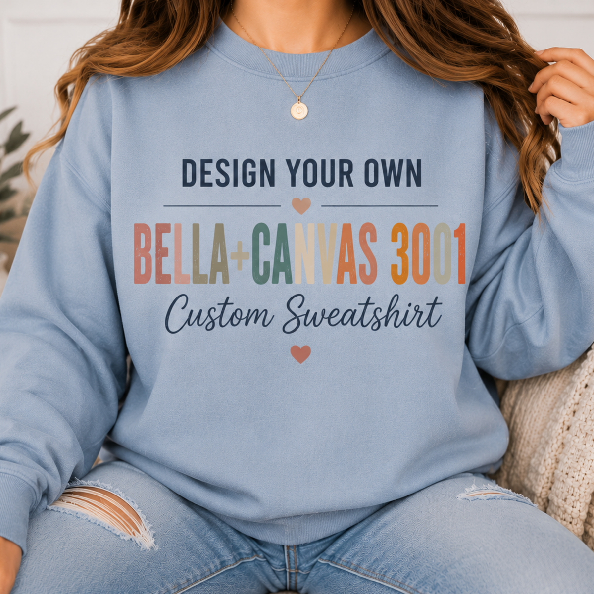 Design Your Own | Bella+Canvas 3901 CVC Custom Sweatshirt