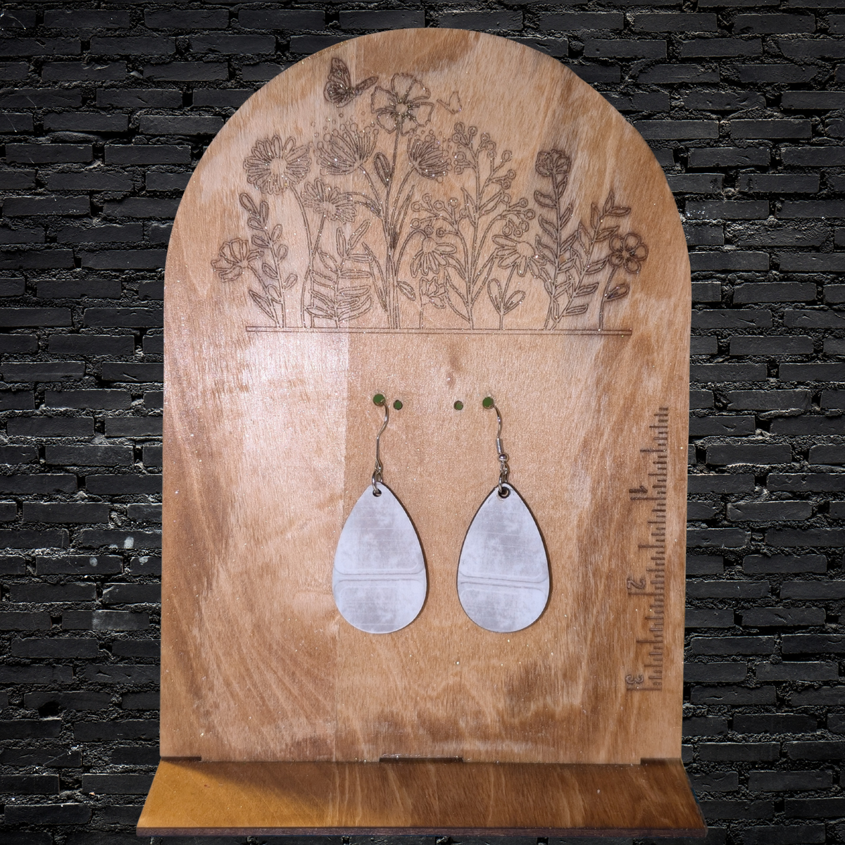 Rustic Earrings - Double-Sided Teardrop Sublimation Earrings