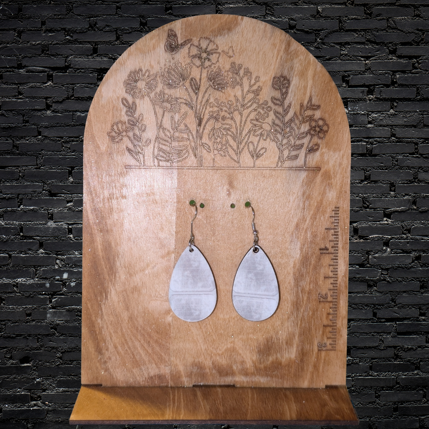 Rustic Earrings - Double-Sided Teardrop Sublimation Earrings
