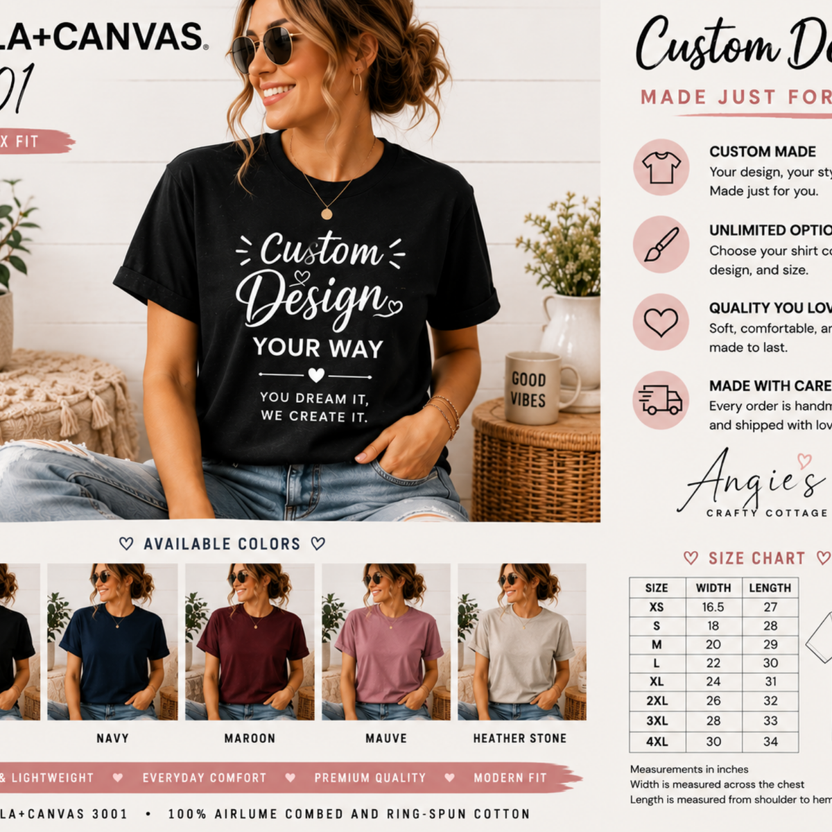 Design Your Own | Bella+Canvas 3001 Custom T-Shirt