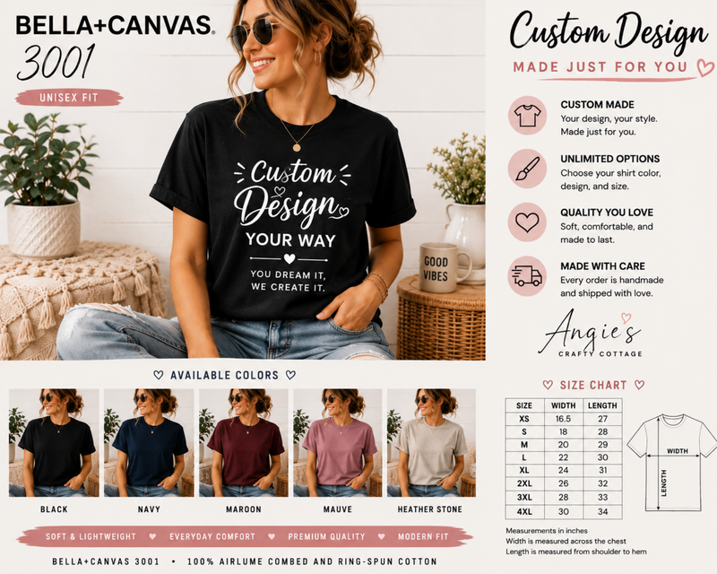 Design Your Own | Bella+Canvas 3001 Custom T-Shirt