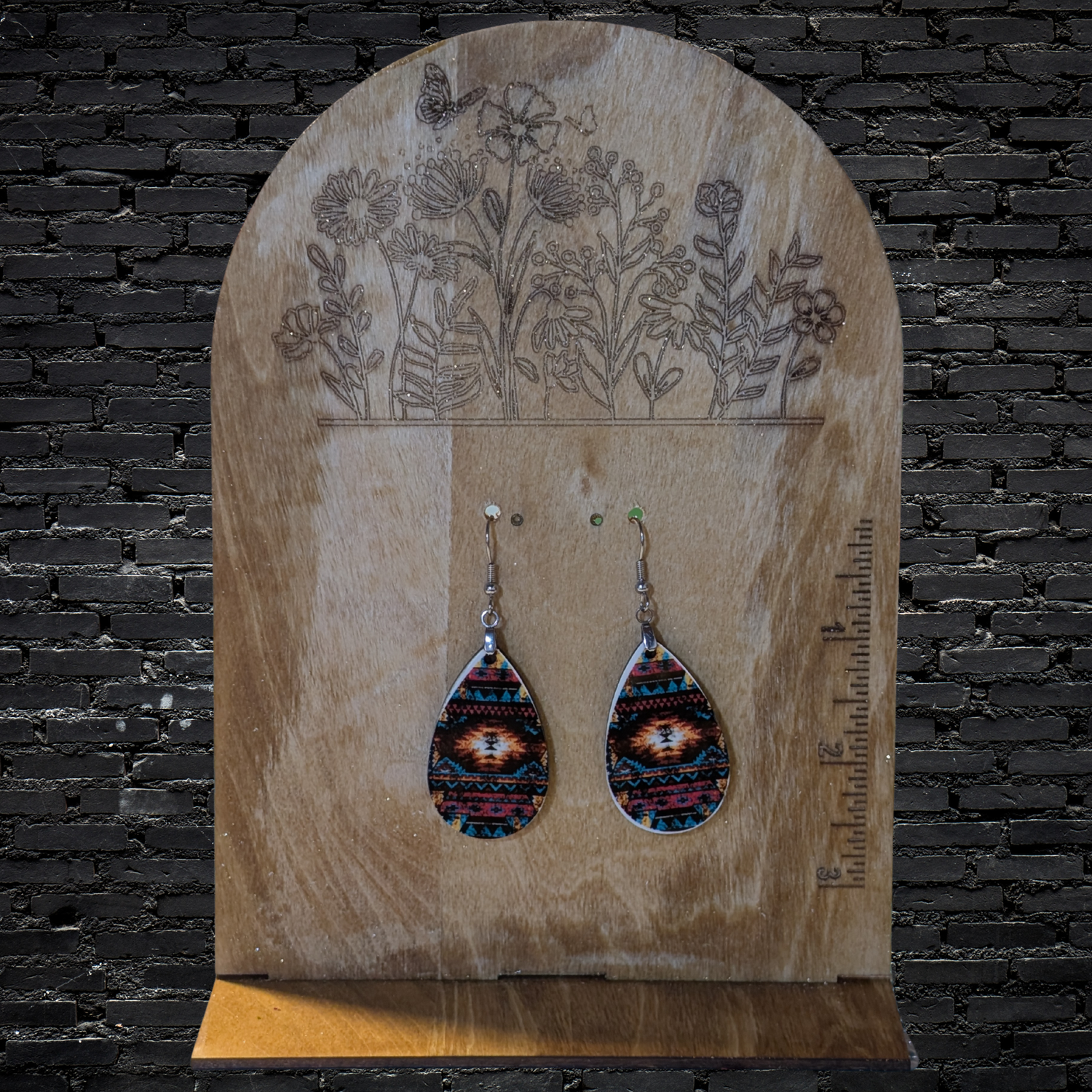 Boho Western Earrings- Double-Sided Teardrop Sublimation Earrings