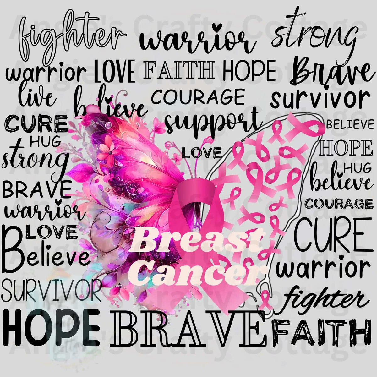 Breast Cancer DIGITAL DOWNLOAD Angie's Crafty Cottage