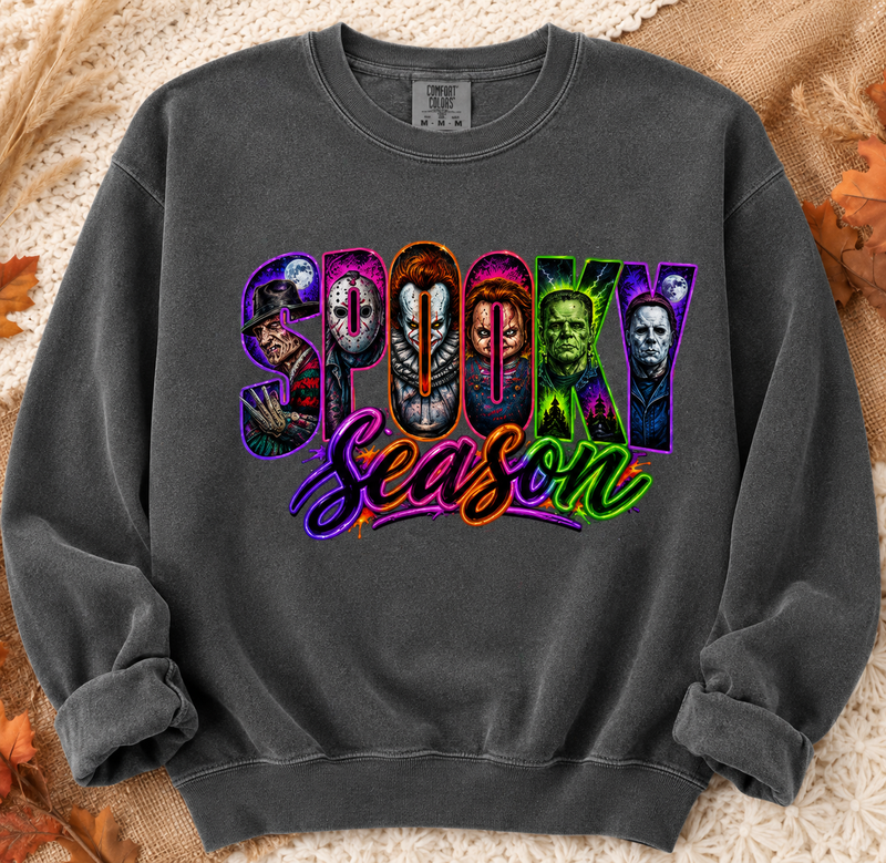 Spooky Season Horror Halloween Tee or Sweatshirt