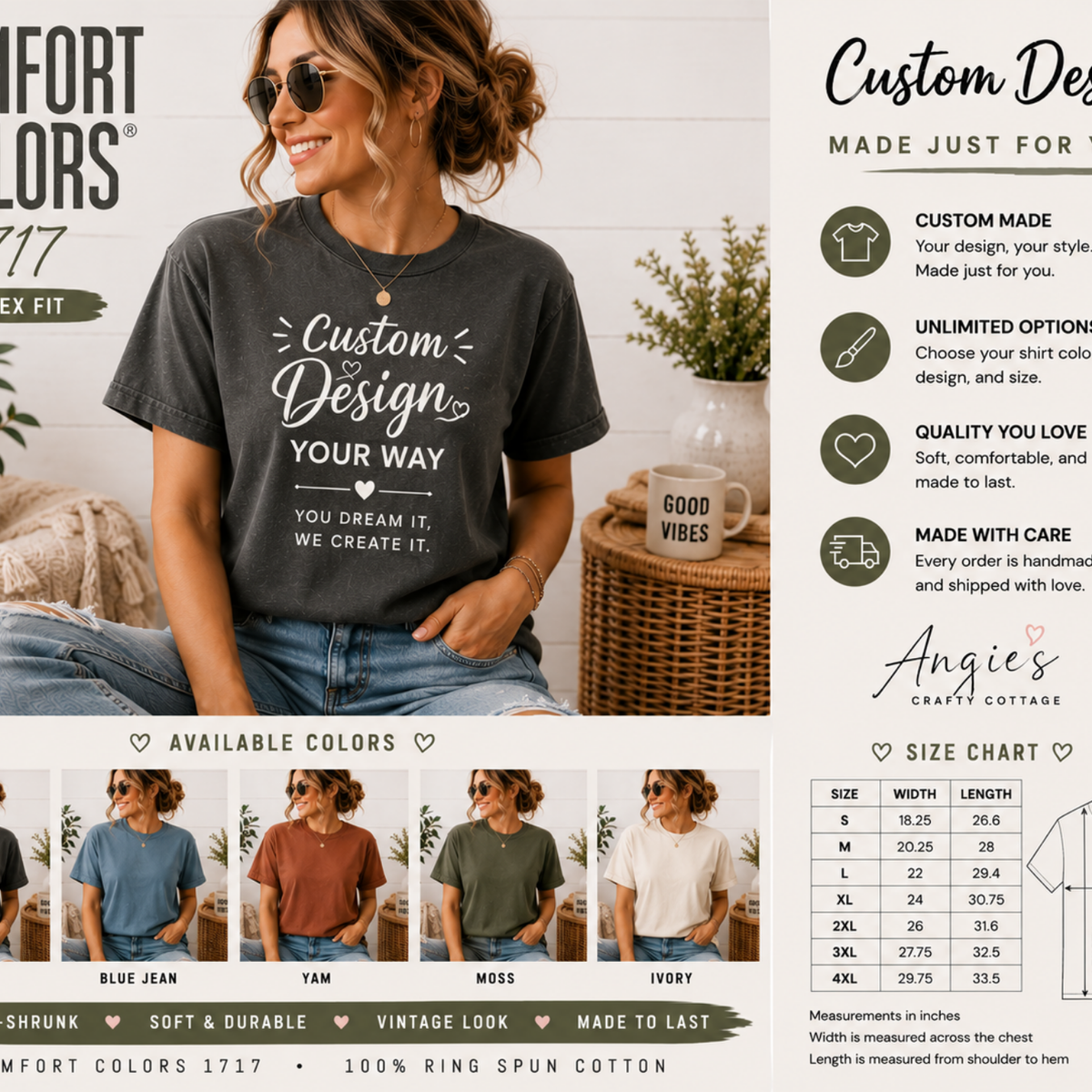 Design Your Own | Comfort Colors 1717 Custom T-Shirt