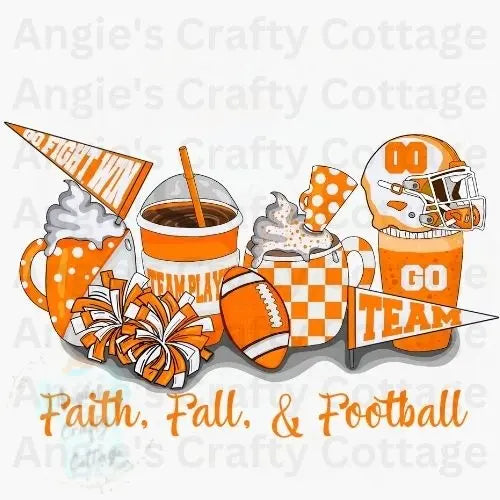 Faith, Fall, Football Digital PNG File Angie's Crafty Cottage