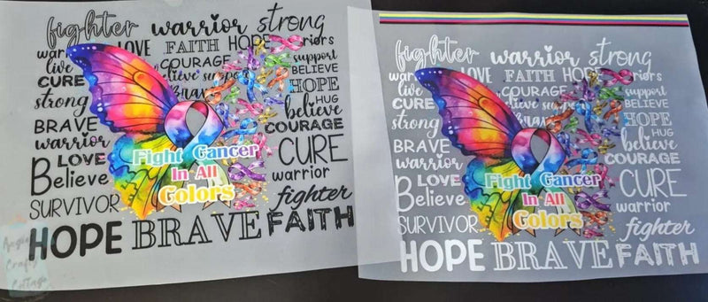 Fight Cancer in All Colors DTF Transfer Angie's Crafty Cottage