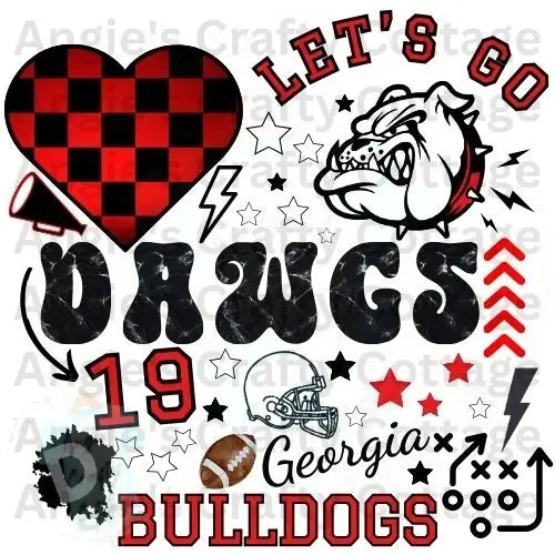 Georgia Dawgs DIGITAL DOWNLOAD Angie's Crafty Cottage