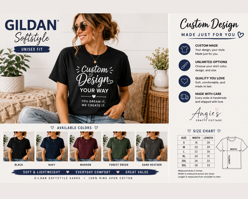 Design Your Own | Gildan Softstyle Custom T-Shirt