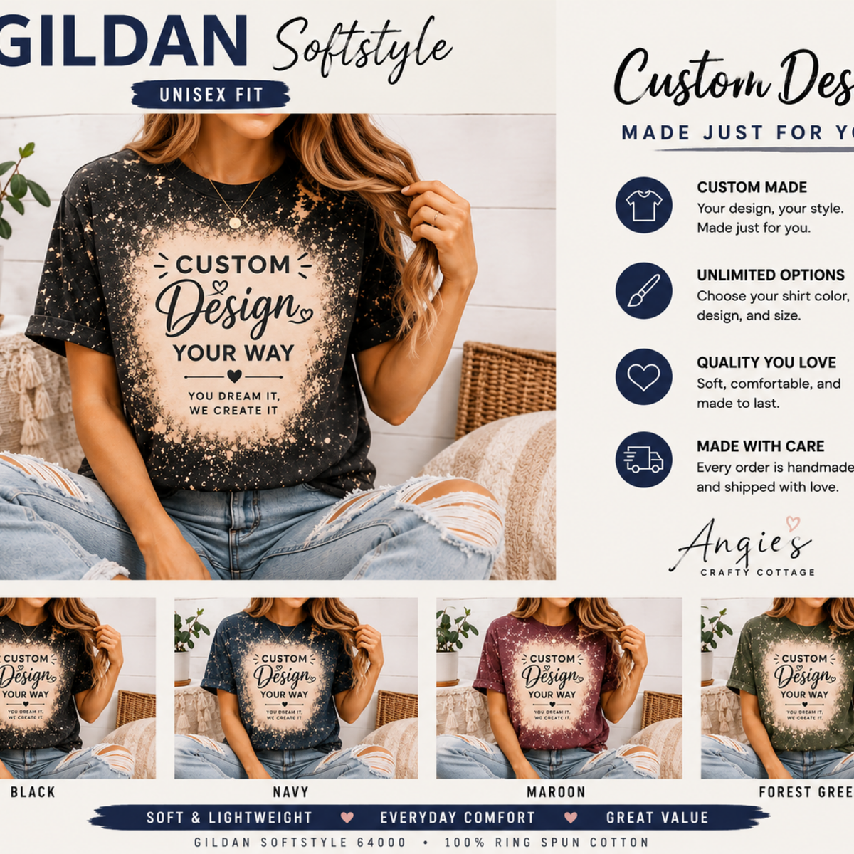 Design Your Own | Gildan Softstyle Custom T-Shirt