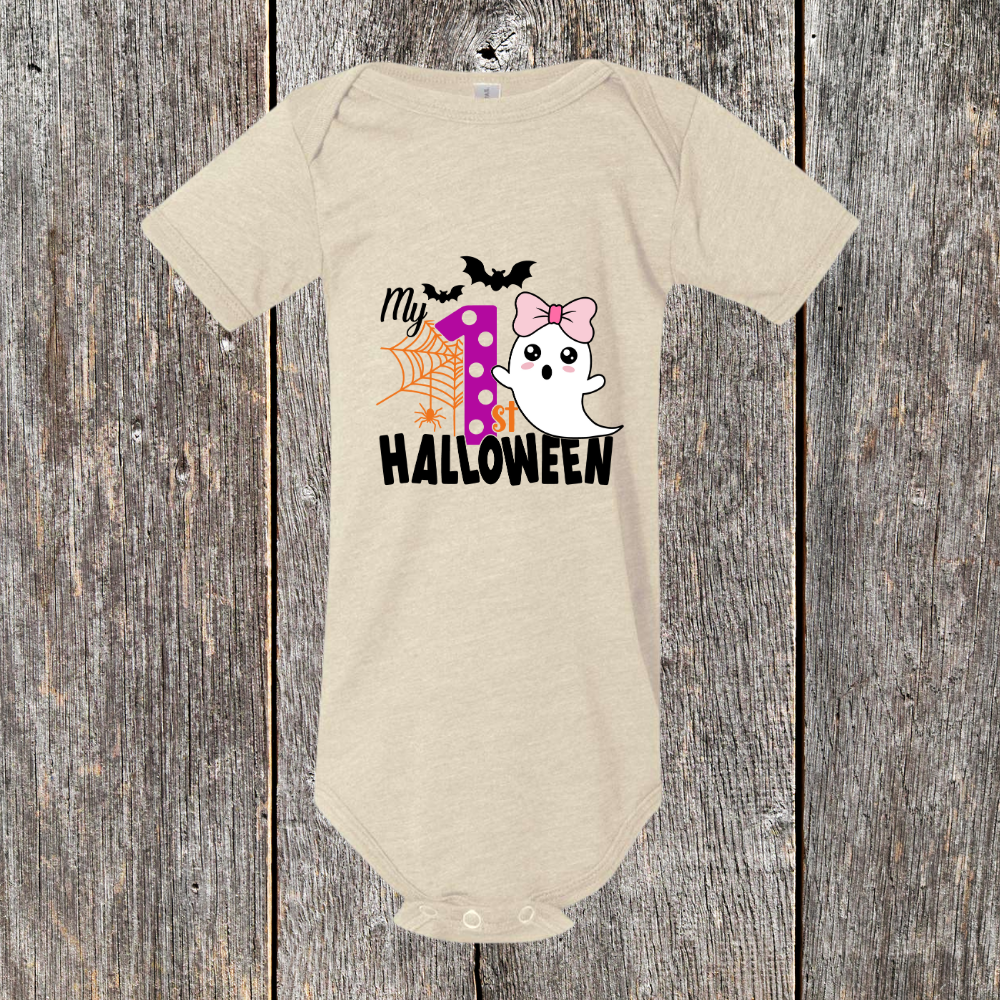 My First Halloween Bella + Canvas Onesie | Boy & Girl Designs
