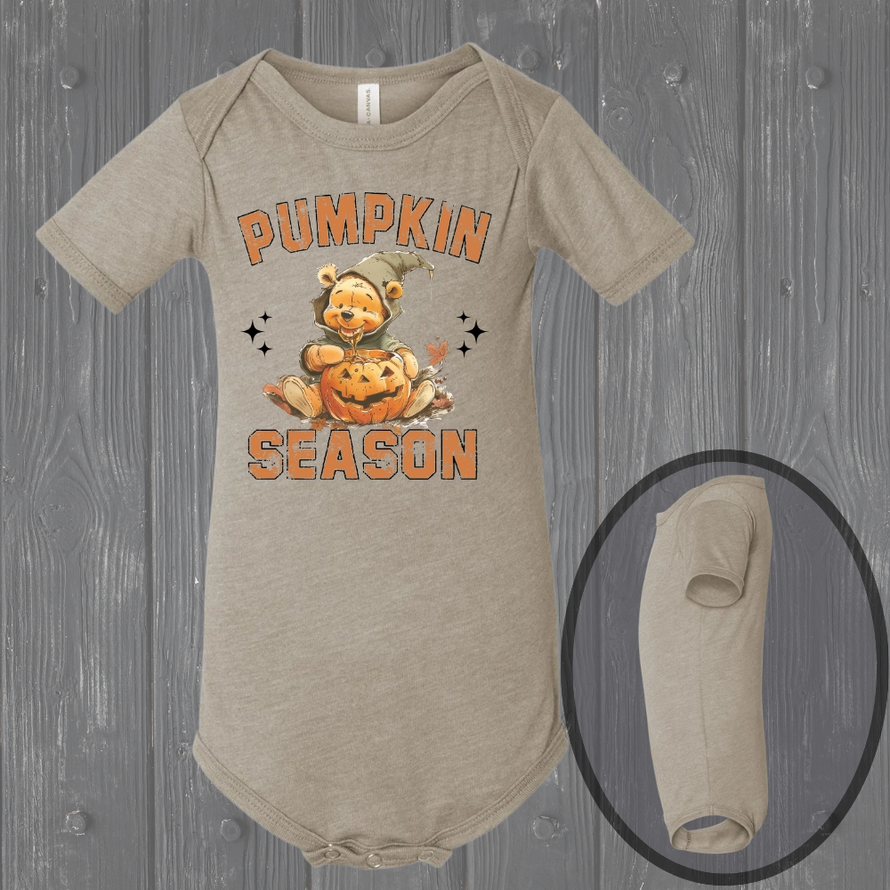 Classic Winnie the Pooh Pumpkin Season Bella + Canvas Onesie
