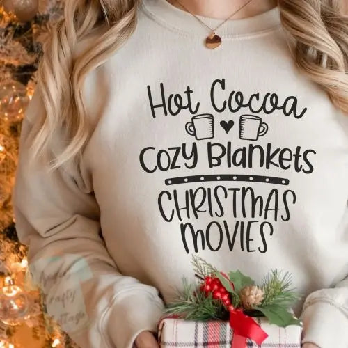 Hot Cocoa, Cozy Blankets, Christmas Movies Angie's Crafty Cottage