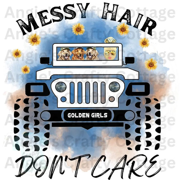 Messy Hair DTF Transfer Angie's Crafty Cottage