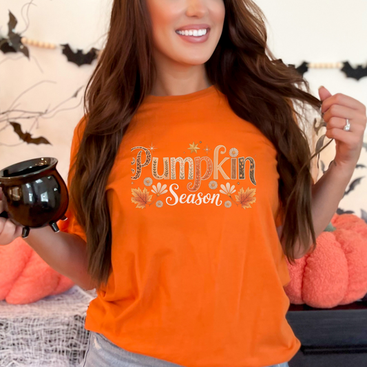 Pumpkin Season Graphic Tee – Cozy Fall Shirt for Autumn Lovers