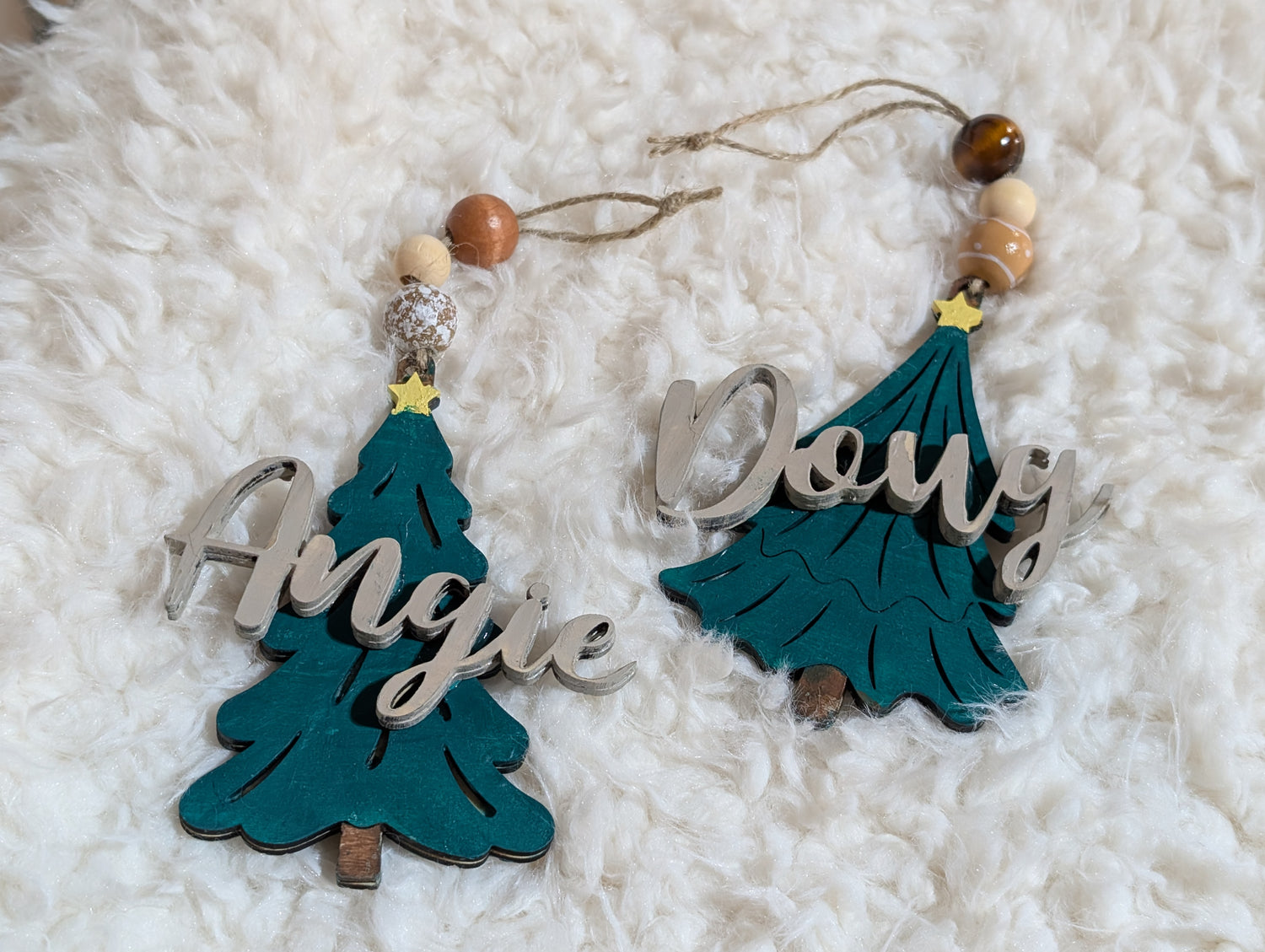 Personalized Christmas Tree Name Tags – Handcrafted & Customizable