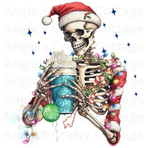 SANTA SKELETON DIGITAL DOWNLOAD Angie's Crafty Cottage