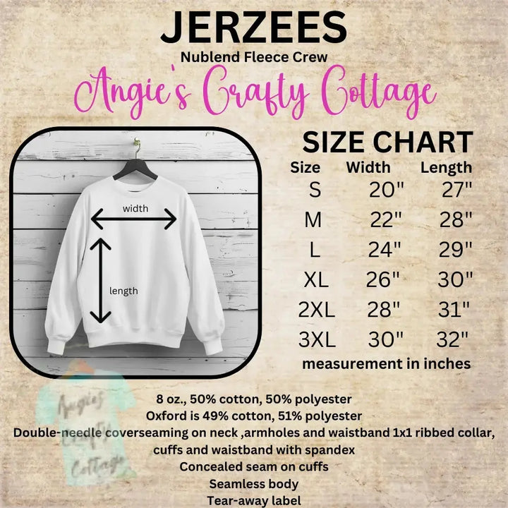 Adult Jerzees Unisex Nublend 562 Angie's Crafty Cottage