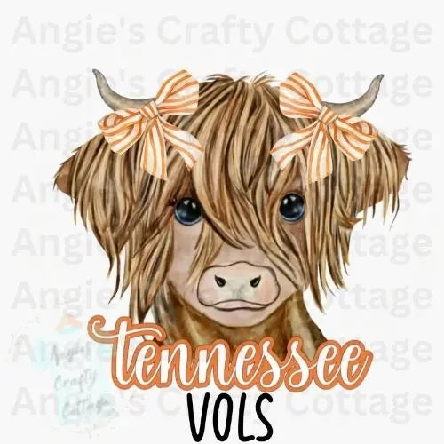 Tn Vols Cute Cow Digital Download Angie's Crafty Cottage