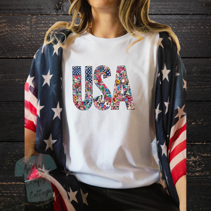 USA Patriotic Tee Angie's Crafty Cottage