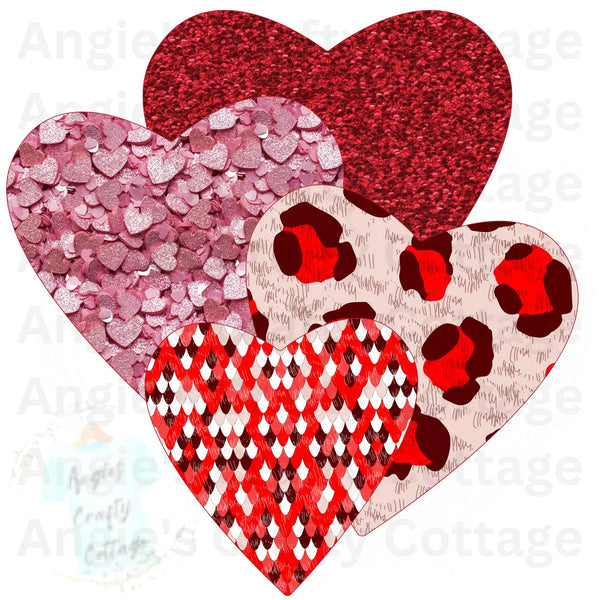 VALENTINES DAY HEARTS DIGITAL DOWNLOAD Angie's Crafty Cottage