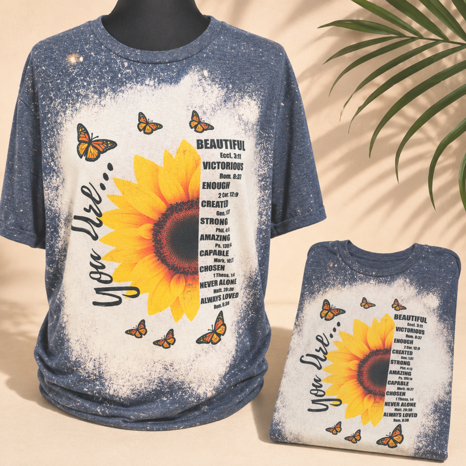 You Are Beautiful | Christian Bleached Graphic T-Shirt