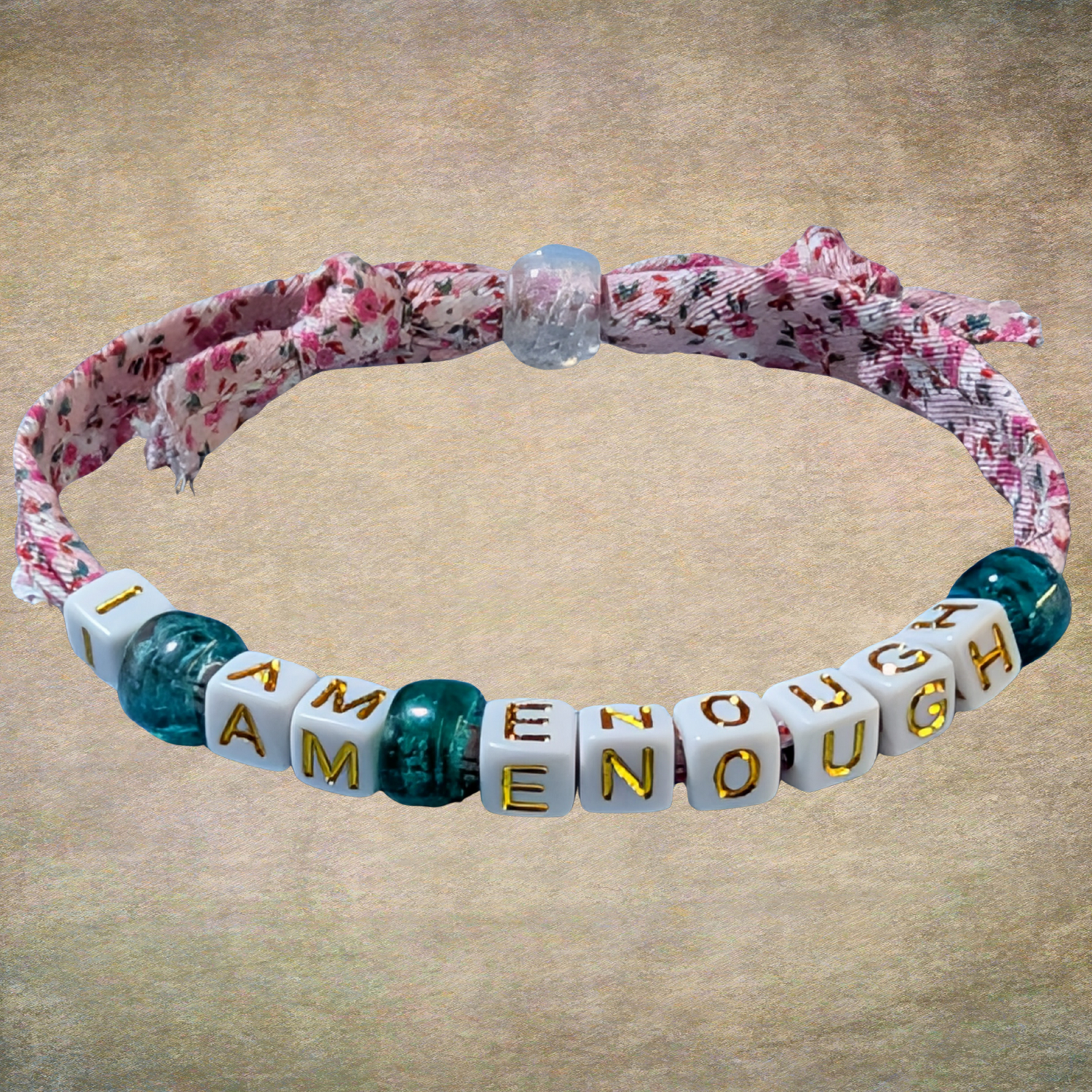 The "I Am Enough" Scrap Fabric Bracelet