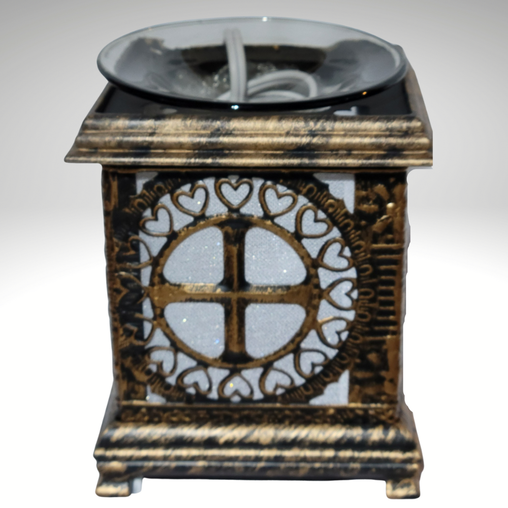 Cross with hearts Aluminum Electric with Dimmer