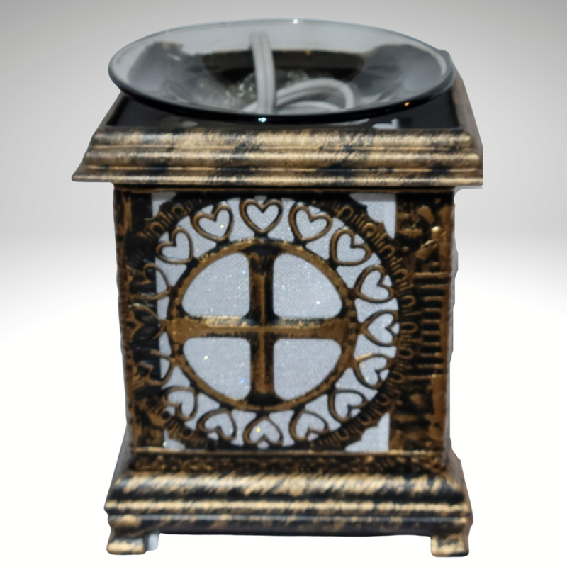 Cross with hearts Aluminum Electric with Dimmer