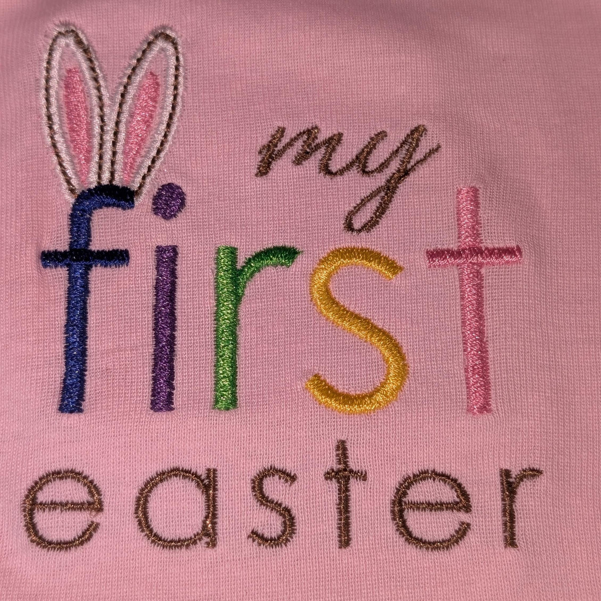 Embroidered My First Easter Onesie®: Custom Bunny Bodysuit