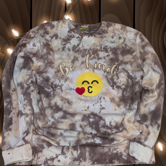 Be Kind Tie Dye Embroidered Sweatshirt