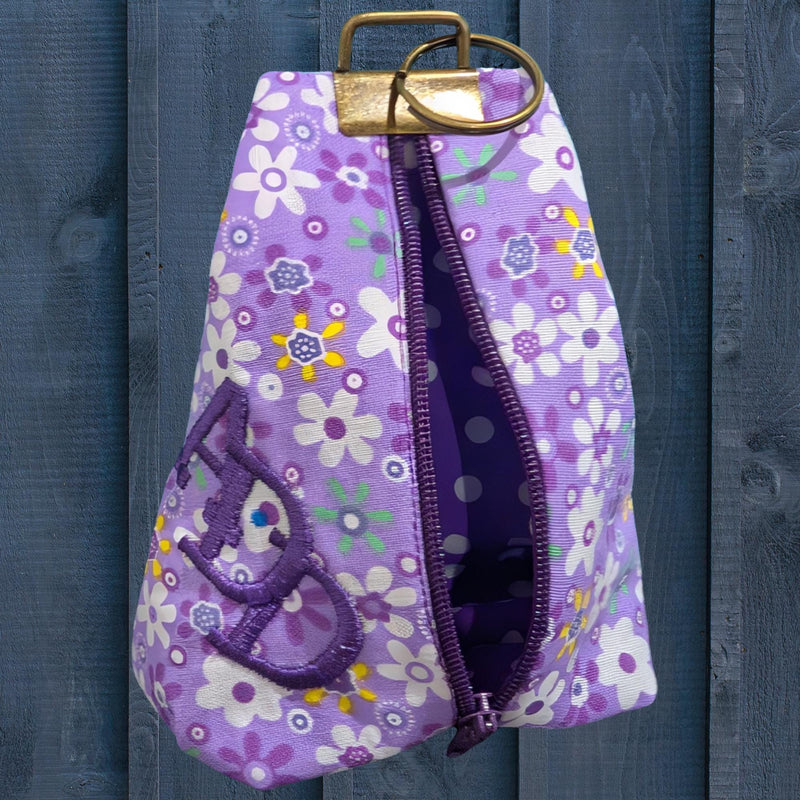 Key Fob Pouch with Initial Embroidery