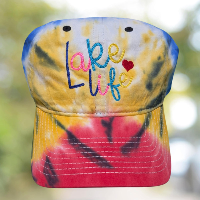 Embroidered Lake Life Cap: Custom Vintage Cotton Hat