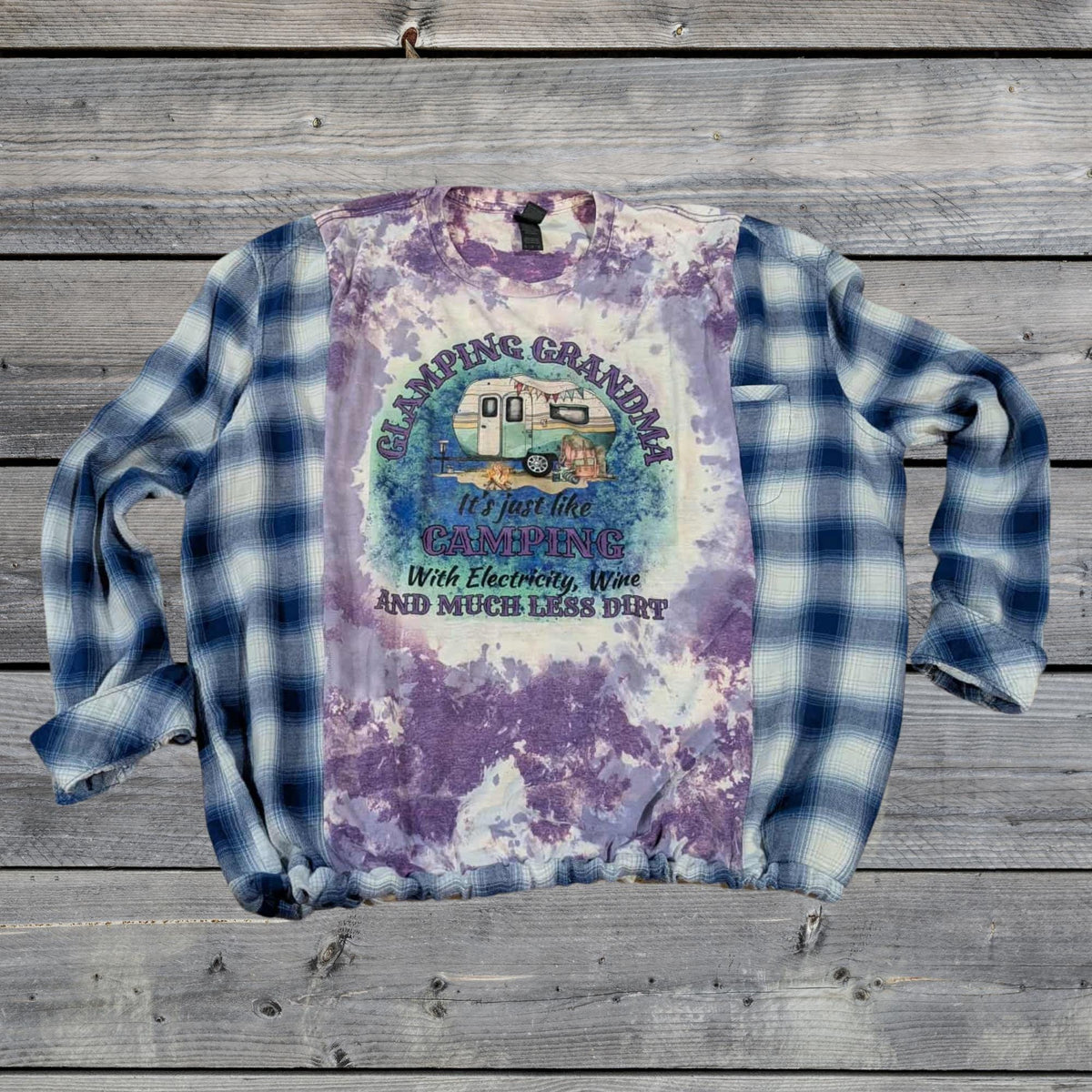 Create Your OWN Custom Upcycled Flannel Sleeve Tee or Sweatshirt