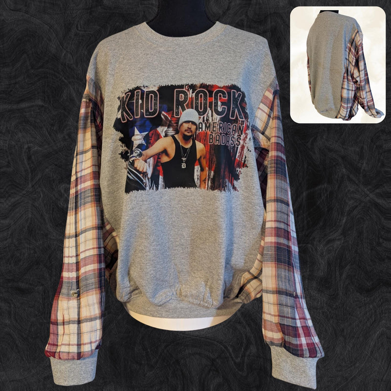Create Your OWN Custom Upcycled Flannel Sleeve Tee or Sweatshirt