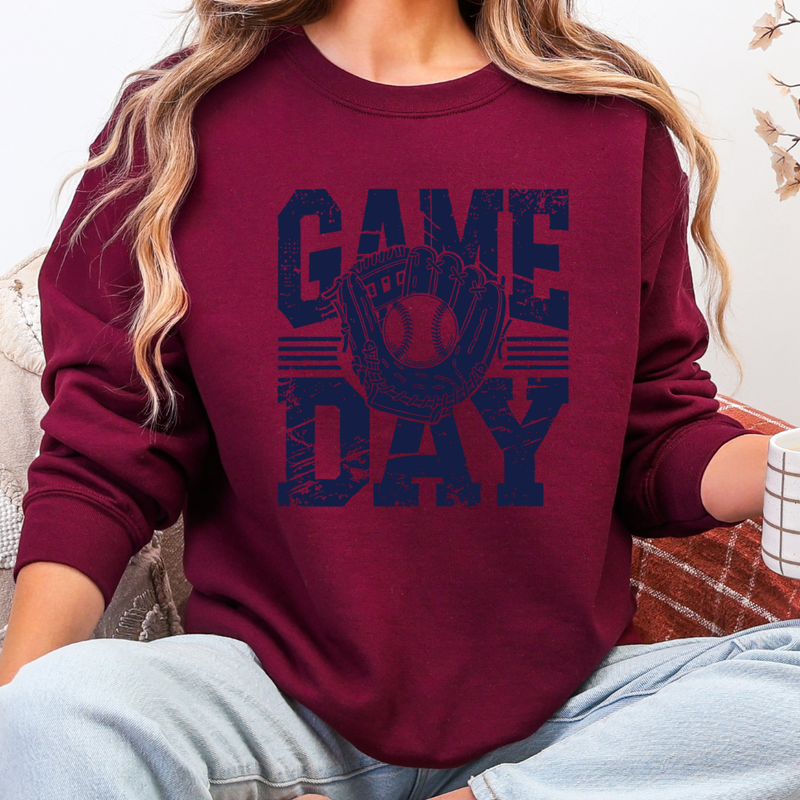 "It's Game Day!" Baseball Sweatshirt | Vibrant DTF Graphic
