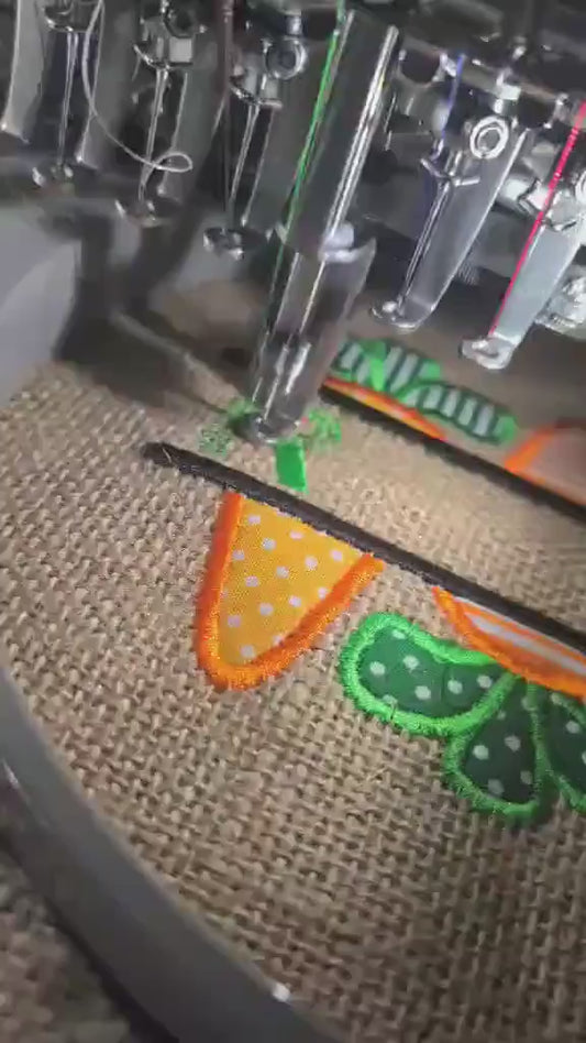 Easter Bunny Basket Personalized with Embroidery, Rustic Style, burlap