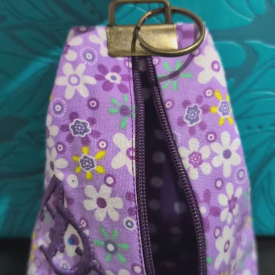 Key Fob Pouch with Initial Embroidery